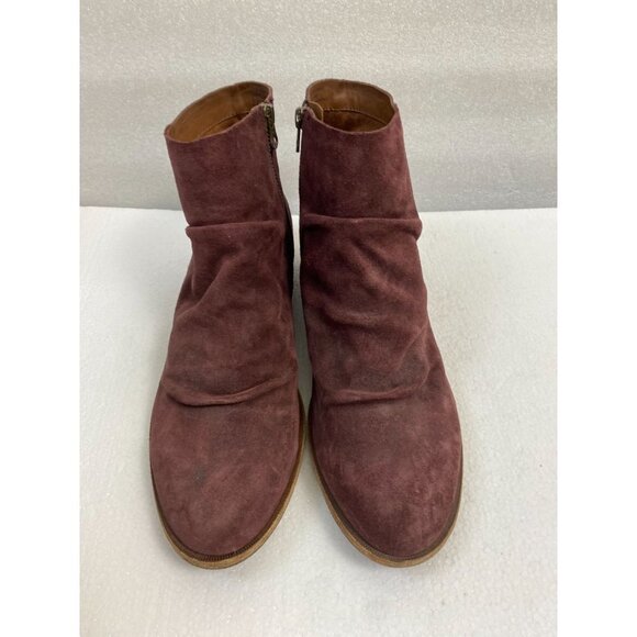 Kork Ease Giba Leather Suede Ankle Boots Womens size 11 Maroon‎ Zip Classic Fall - Picture 2 of 12